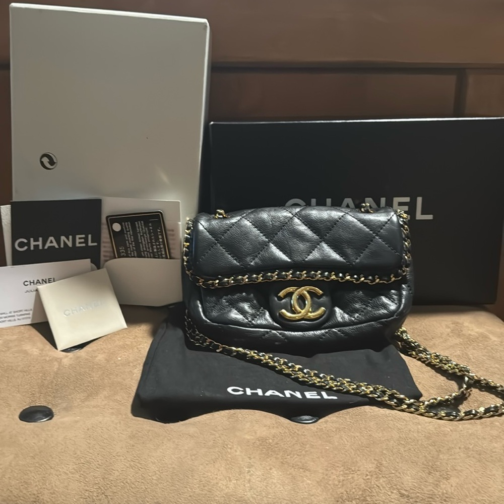 Chanel Mini Flap Set Black. Minimal to no signs of wear!